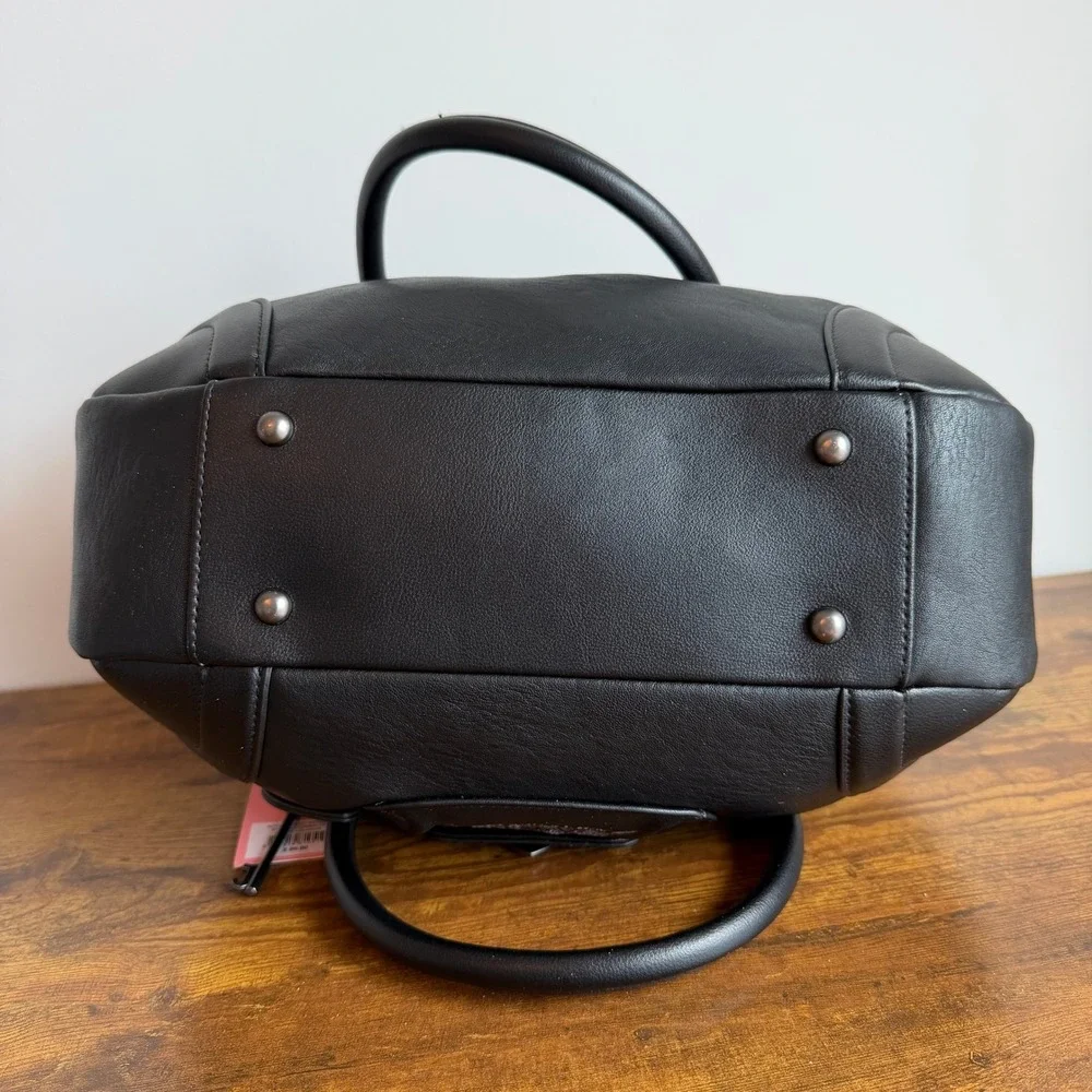 New Juicy Couture Royal To Juicy Satchel Black Gothic Shoulder Handbag